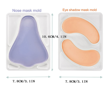9 Moldes para hacer máscaras de cuello, nariz,  labios, ojos y pecho