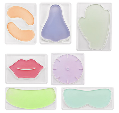 9 Moldes para hacer máscaras de cuello, nariz,  labios, ojos y pecho