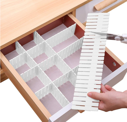 Separadores Divisores Cajón Set 4 Ajustables Cortables PP