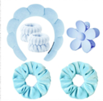 Vincha Burbuja + muñequeras Set de 6 Piezas