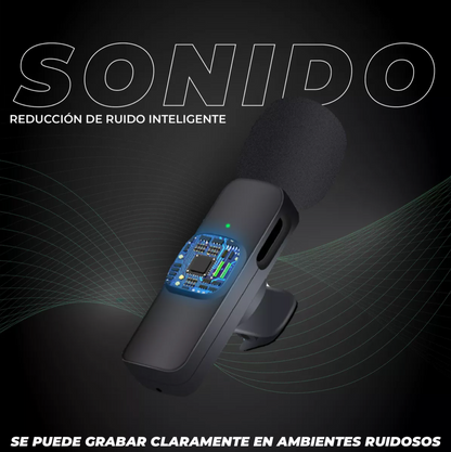 Micrófono Doble Inalámbrico Solapero Para Celular Usb-c Lightning