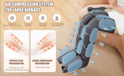 Masajeador de Piernas Botas con Compresión de Aire y Terapia de Calor