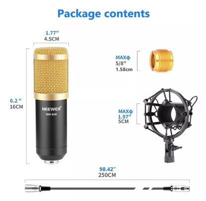 Micrófono BM-800 Condensador Adiodifusión Y Grabación