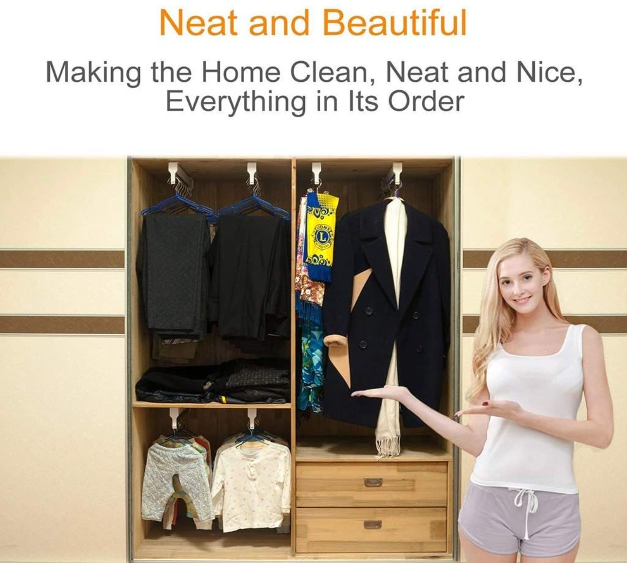 Perchero Colgador de Ropa Extensible para Ropero