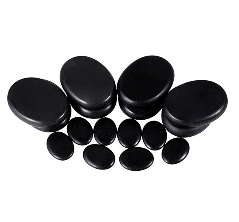 Set de 16 Piedras Calientes para Masaje