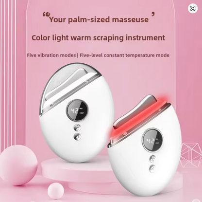Guasha con Radiofrecuencia, Luz Led y Vibración + Aceite de Regalo