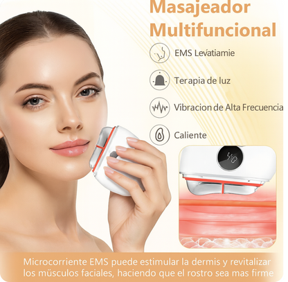 Guasha con Radiofrecuencia, Luz Led y Vibración + Aceite de Regalo