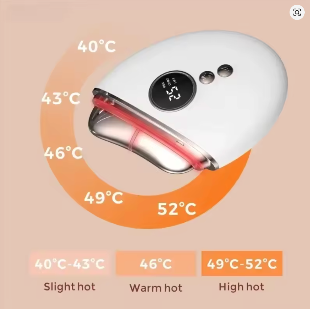 Guasha con Radiofrecuencia, Luz Led y Vibración