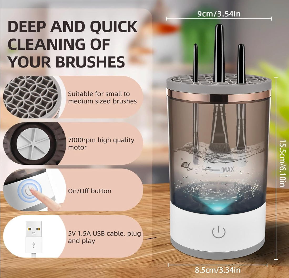 Limpiador Limpia Brochas Pinceles y Esponjas Automático