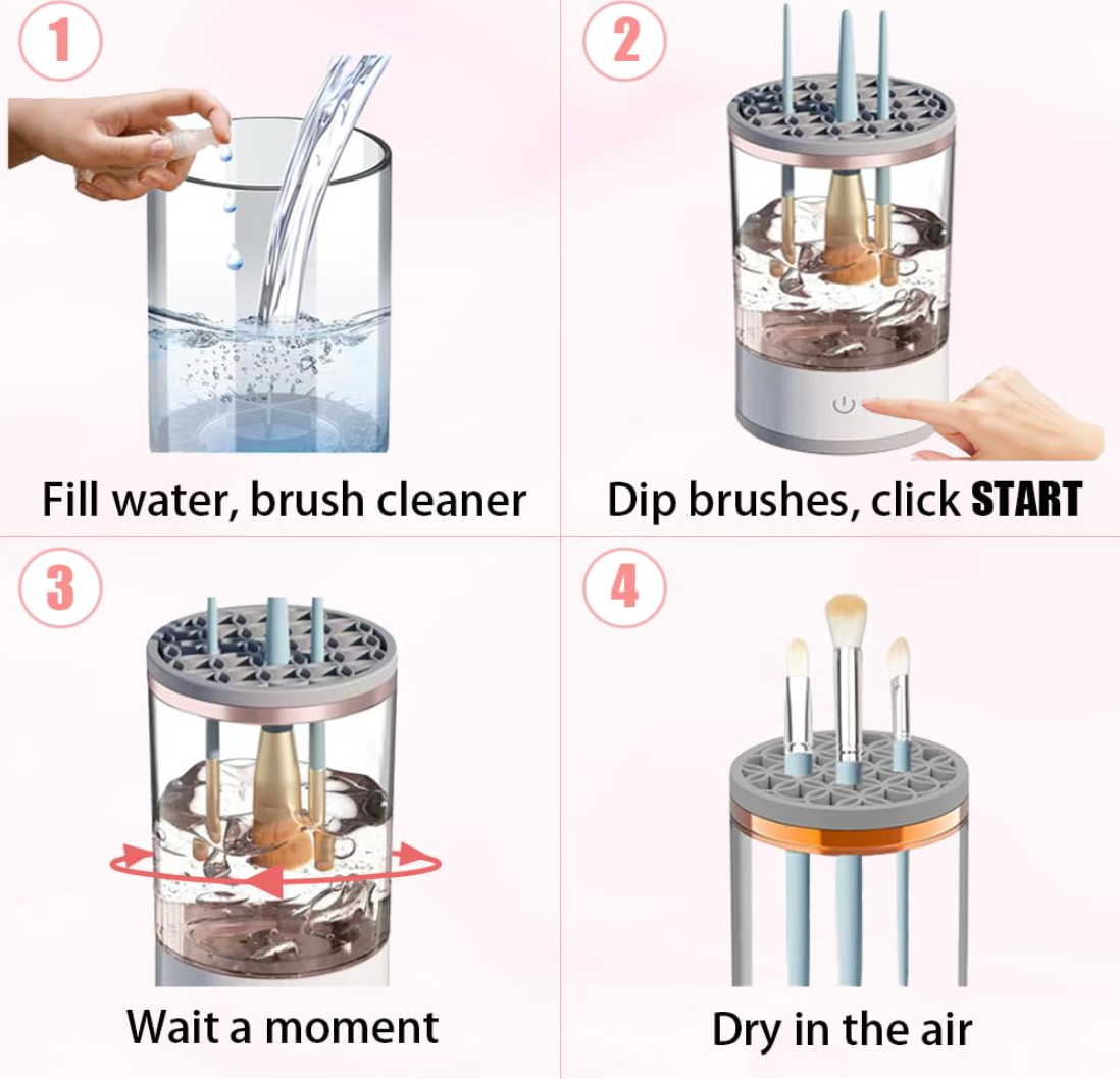 Limpiador Limpia Brochas Pinceles y Esponjas Automático