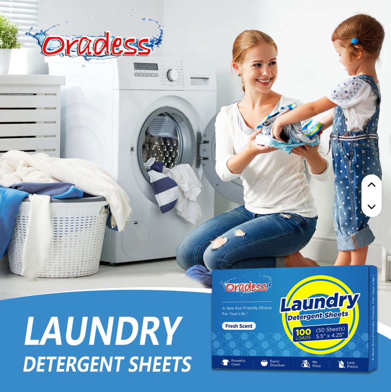 Láminas de Detergente Jabon para Lavarropas Oradess