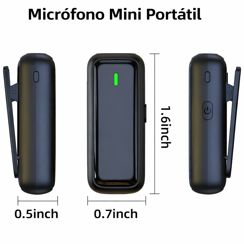 Micrófono Inalámbrico Solapero USB-C / Lightning – Grabación Profesional para iPhone y Android