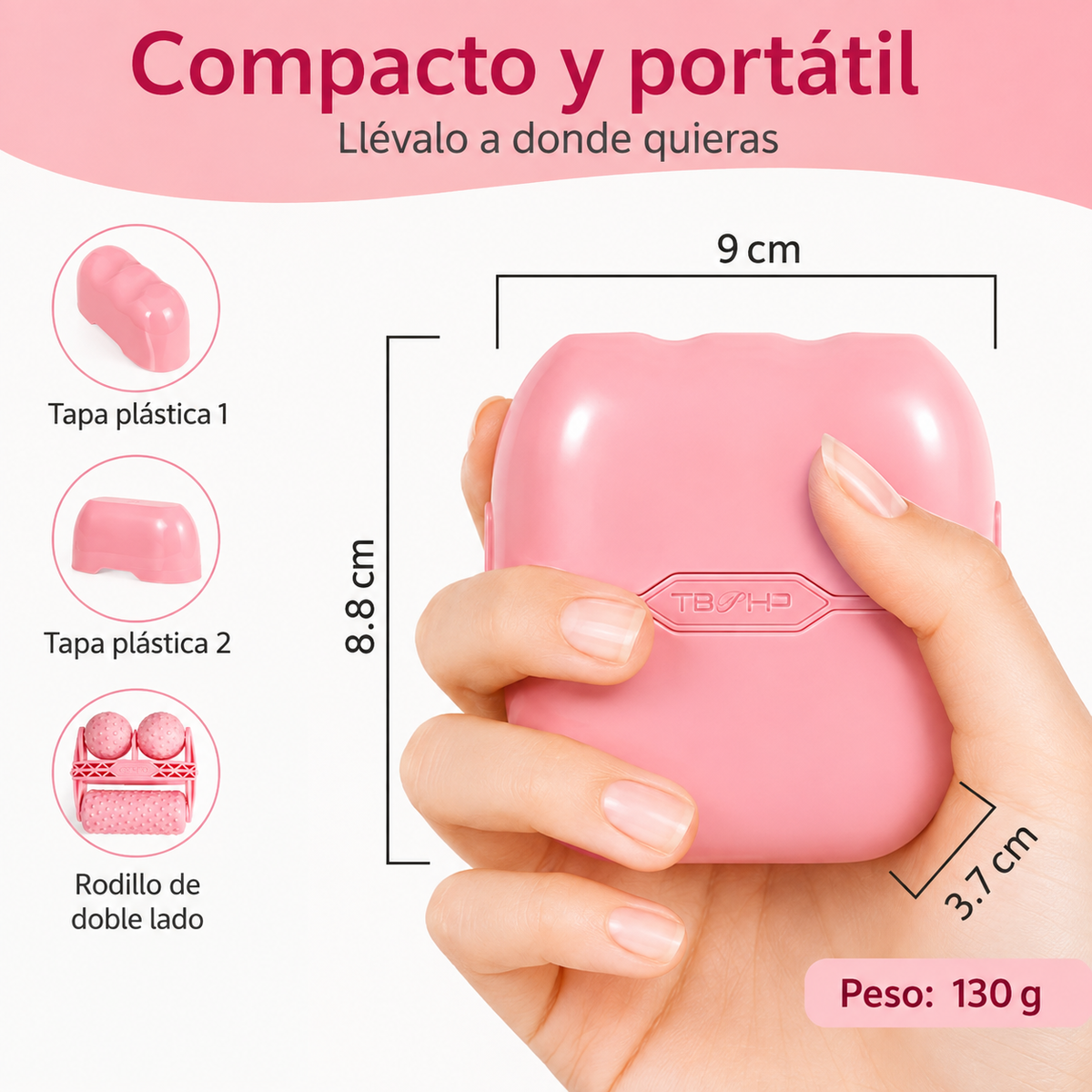 Rodillo Masajeador Facial 2 en 1 Ice Roller Efecto Frío