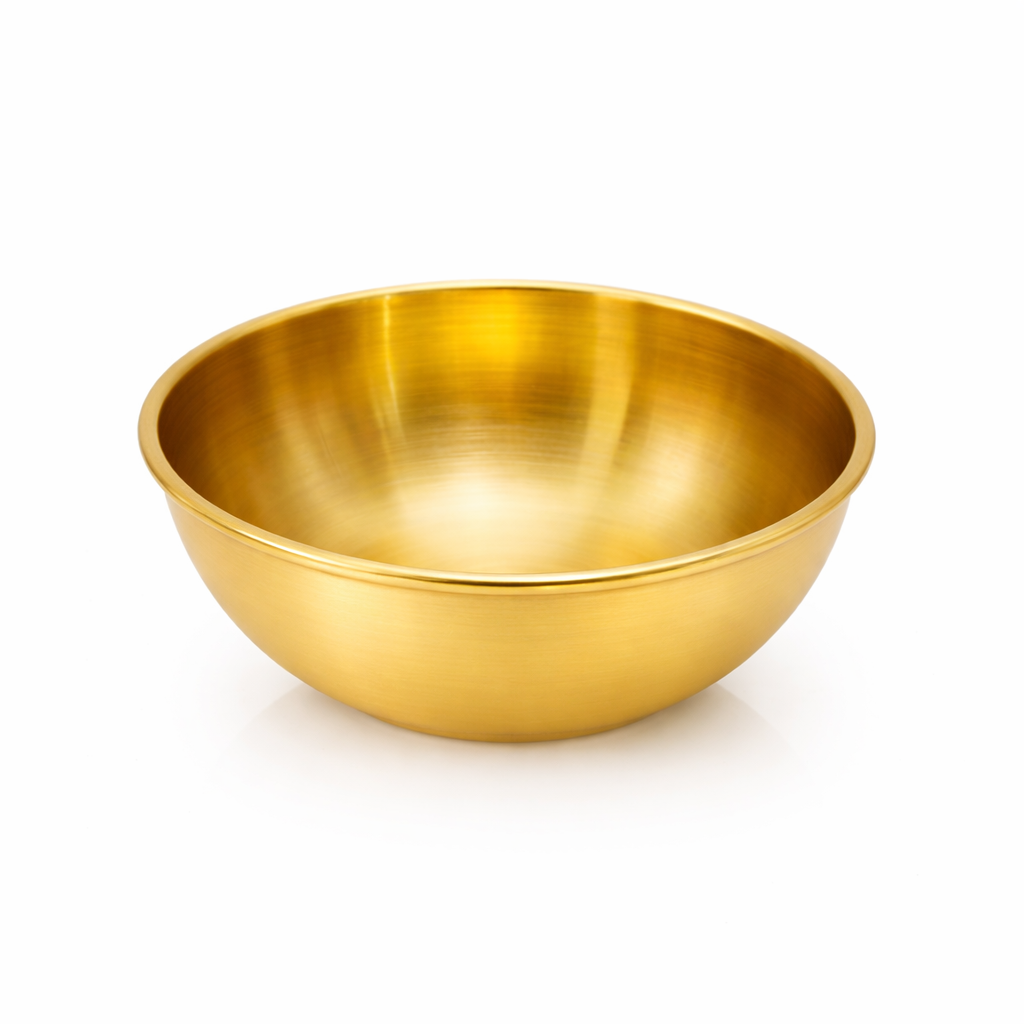 Bowl Bandeja de Acero Dorado