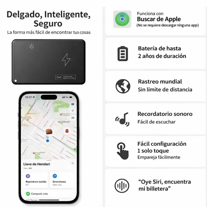 Tarjeta Localizador de billetera artículos rastreador Bluetooth