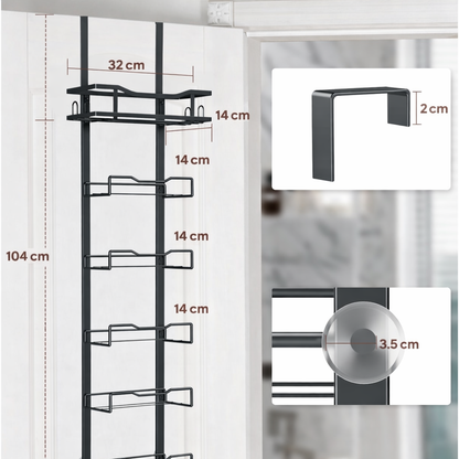 Toallero Puerta Perchero Colgante 6 Niveles para Baño