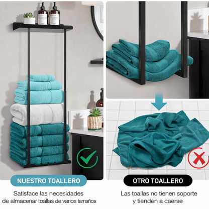 Toallero Pared Extensible Ajustable Sin Taladro
