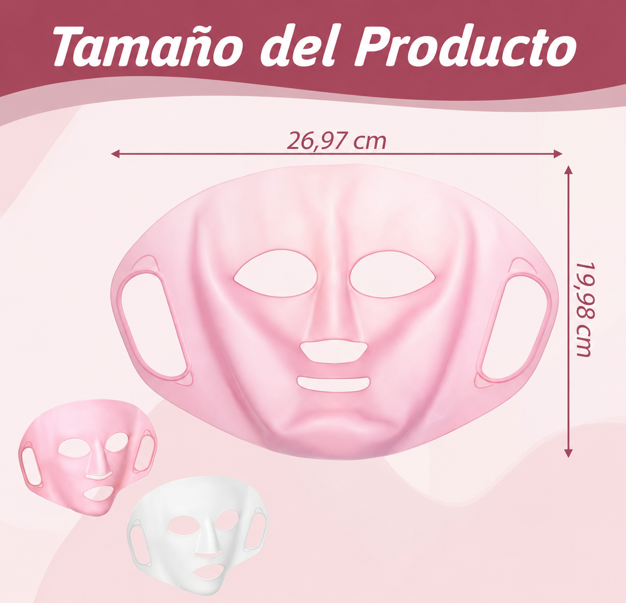 Máscara Facial Silicona 3D Reutilizable Antiage Hidratante