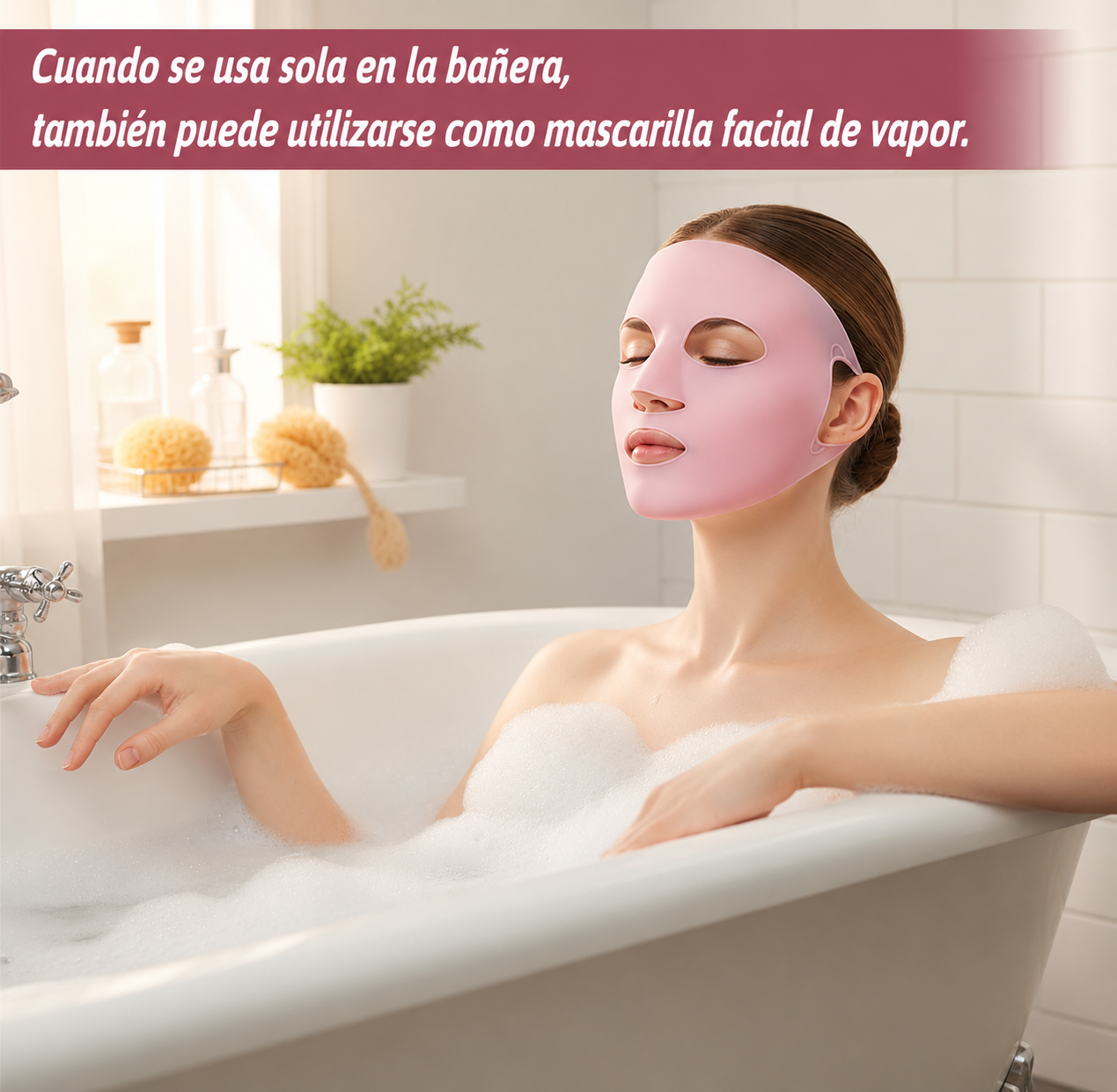 Máscara Facial Silicona 3D Reutilizable Antiage Hidratante