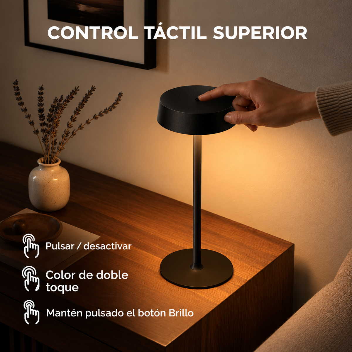 Lámpara de Mesa Led Inálambrica