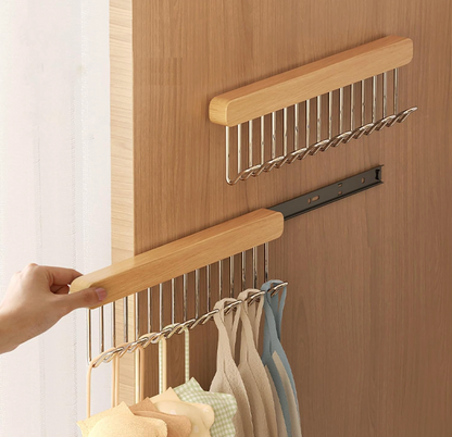 Organizador Deslizable Placard 12 Ganchos Metal