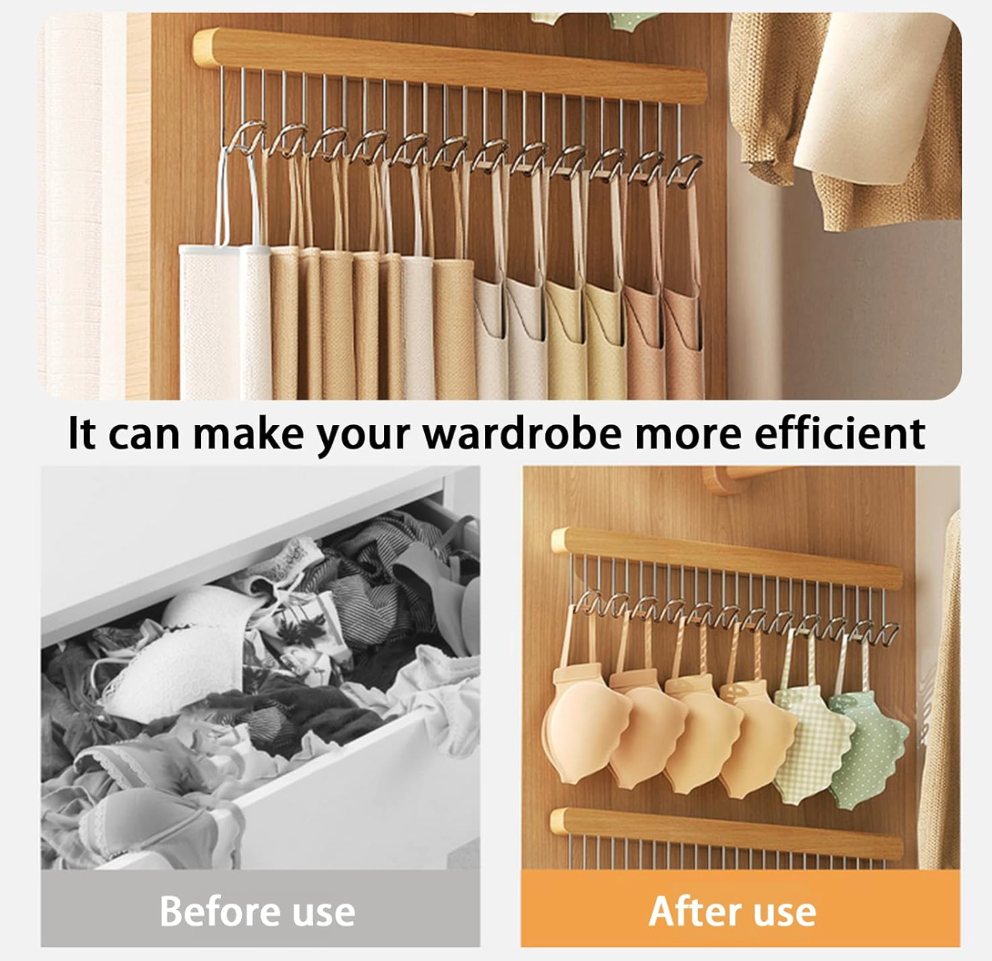 Perchero Deslizables en Madera para Placard