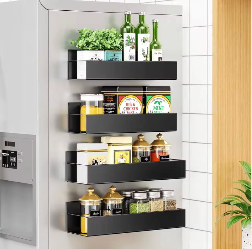 Repisa magnetica organizador cocina heladera 4 unidades