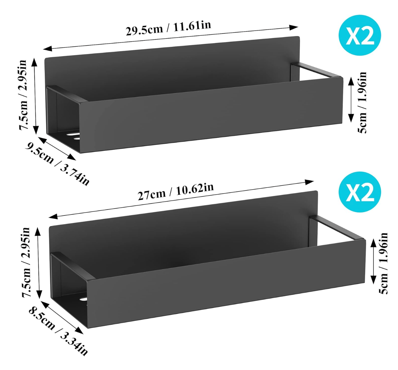 Repisa magnetica organizador cocina heladera 4 unidades