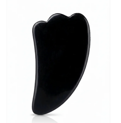Piedra Guasha Triángulo de Obsidiana Negra