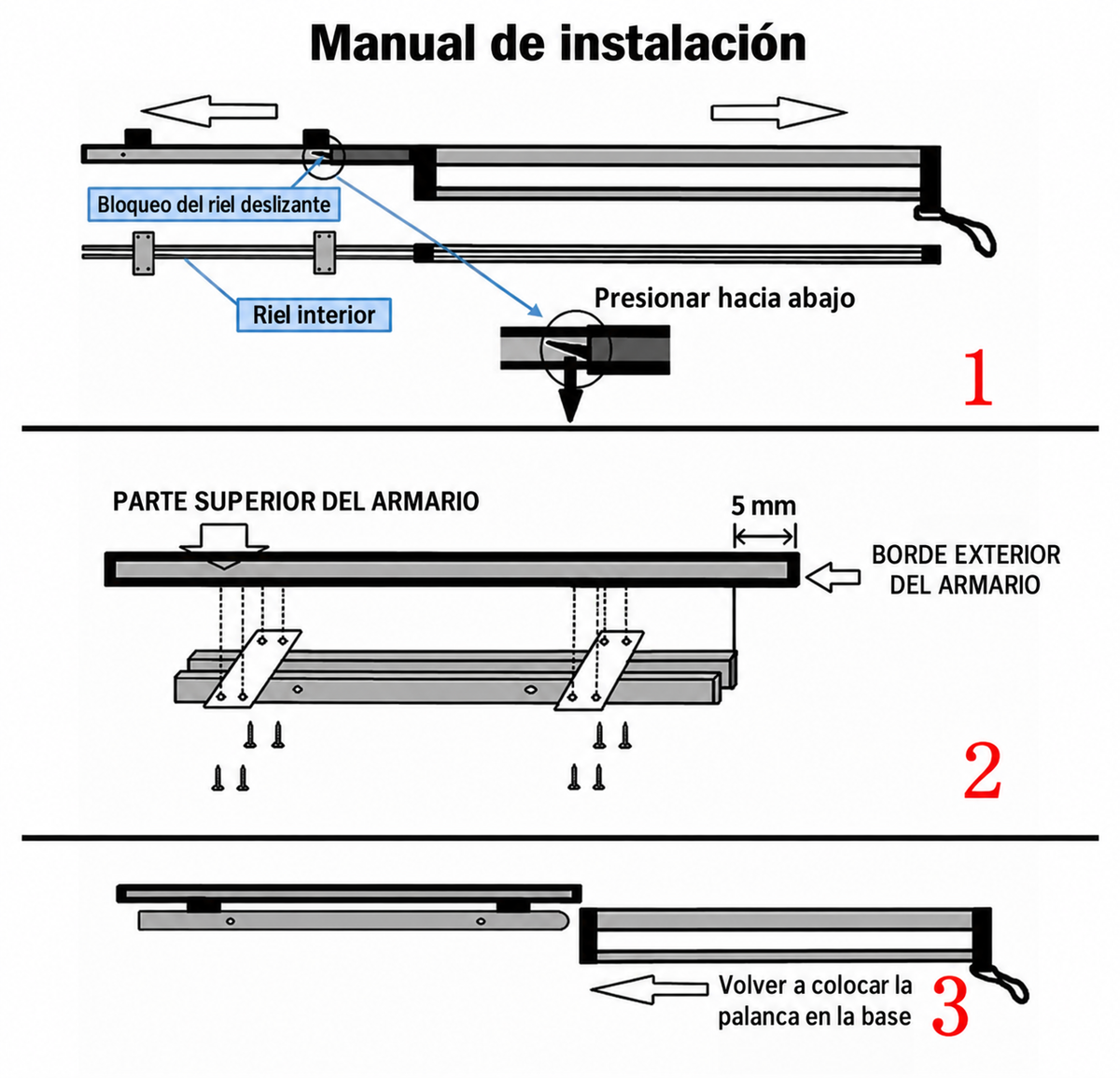 Perchero Colgador de Ropa Extensible para Ropero 40 cms