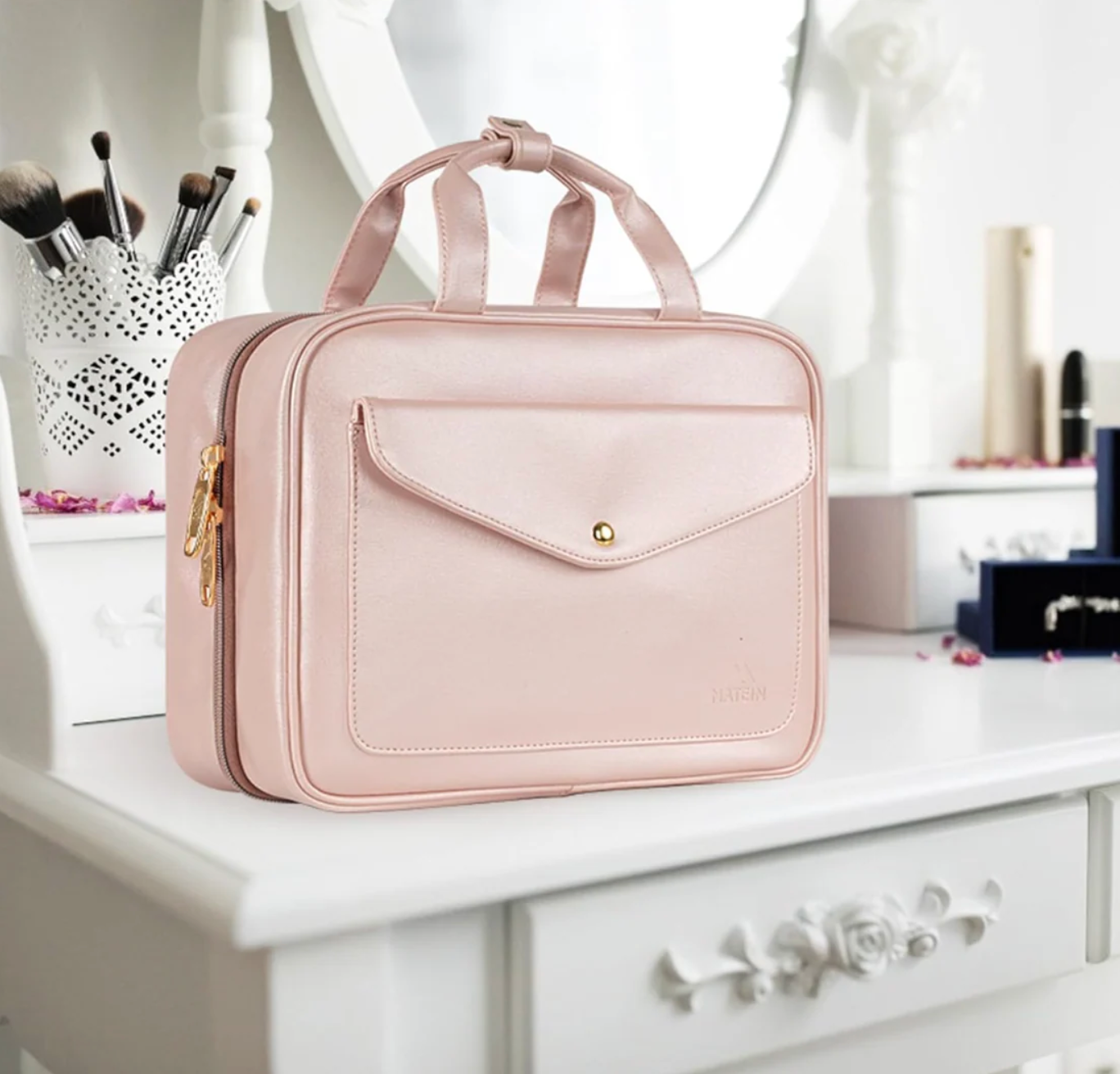 Maletín Bolso Organizador para Colgar Cuero Vegano