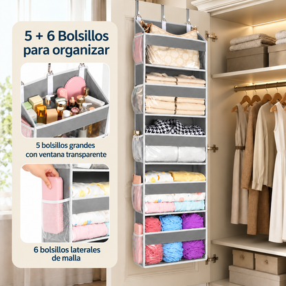 Organizador Colgante de Puerta o Armario de 5 Bolsillos