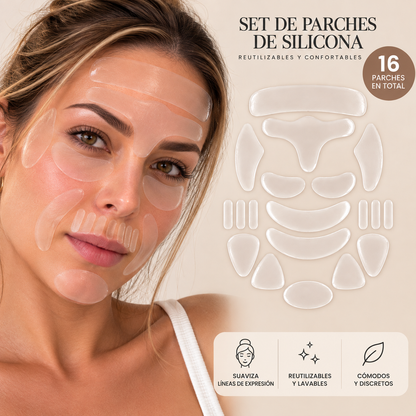 Parches Faciales de Silicona - 16 piezas