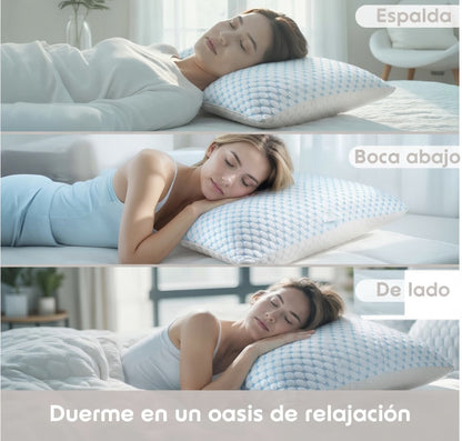 Almohada Espuma Viscoelástica Ajustable Ergonómica Cervical