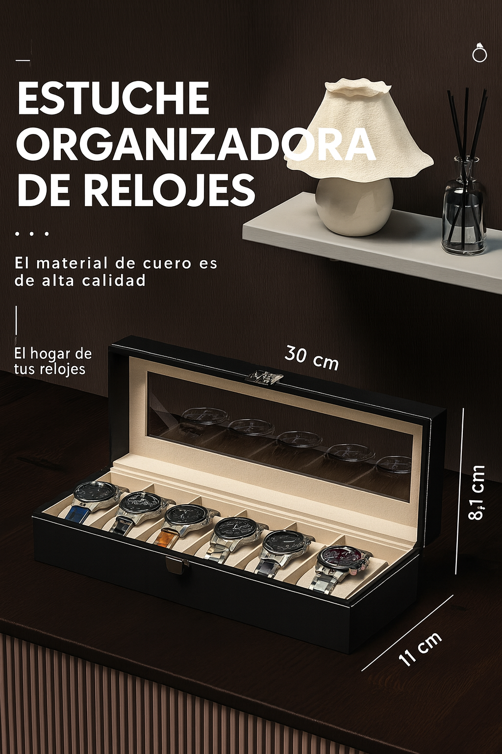 Caja Organizadora Estuche de Relojes Relojero