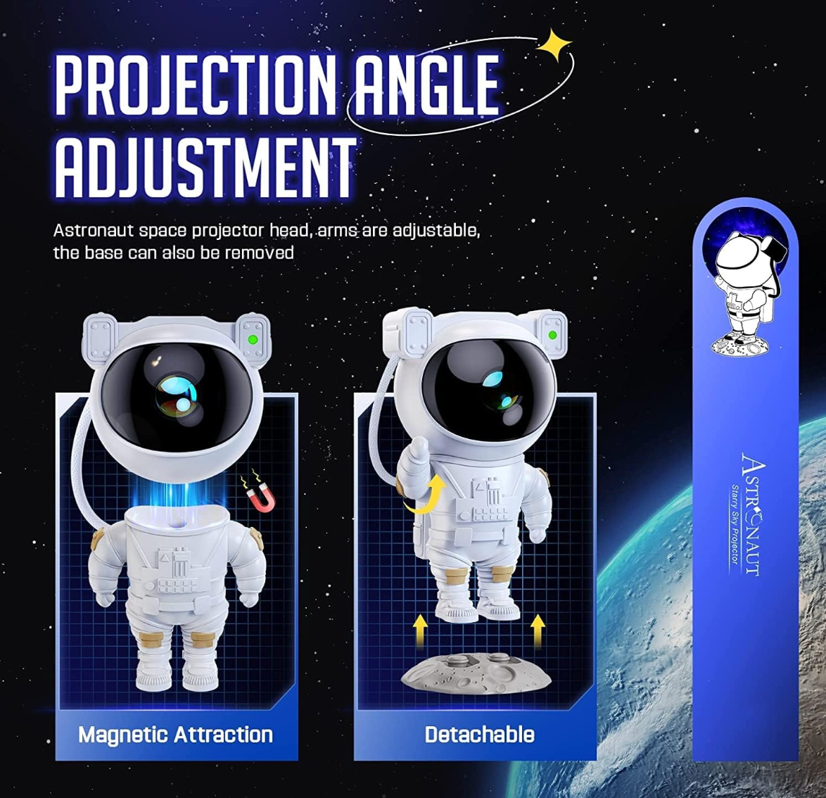 Lámpara Proyector de Estrellas Astronauta