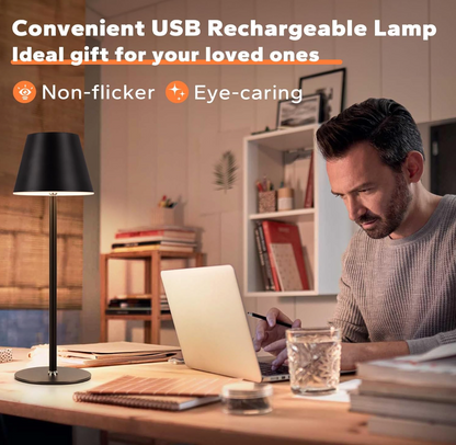 Lámpara De Mesa Led Tactil Inalambrica Recargable Usb
