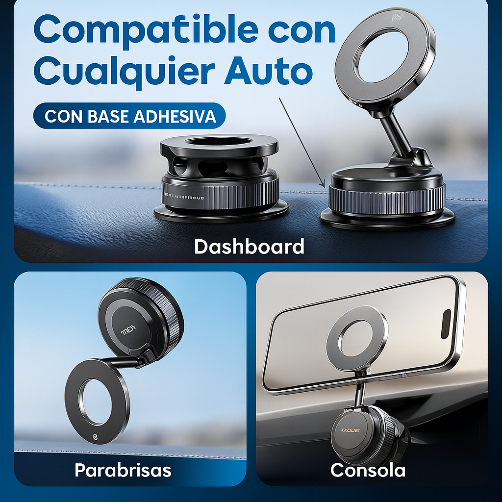 Soporte Magnético 360° Celular Auto Escritorio Firme