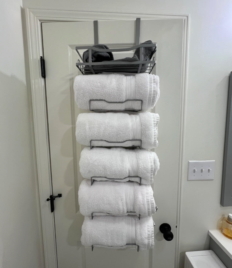 Toallero Puerta Perchero Colgante 6 Niveles para Baño
