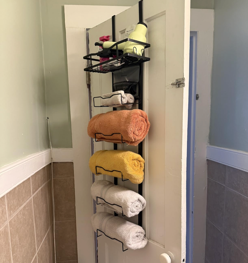 Toallero Puerta Perchero Colgante 6 Niveles para Baño