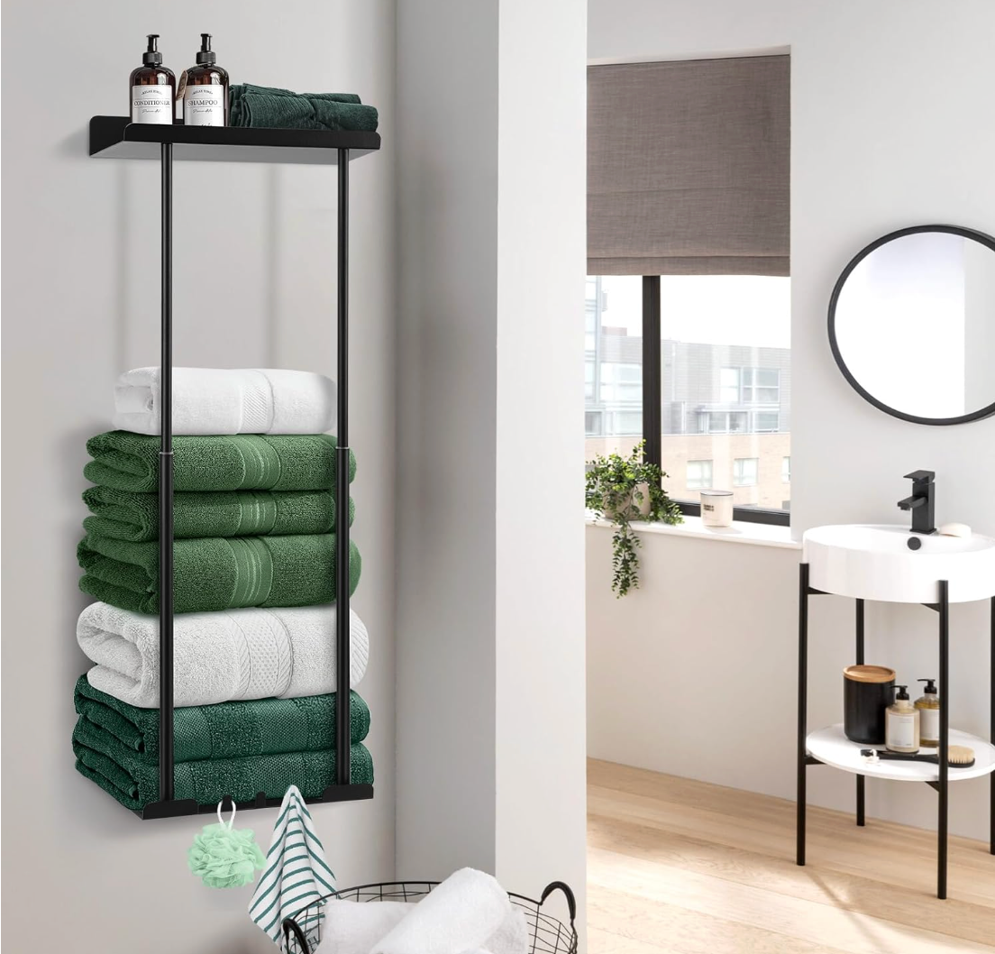 Toallero Pared Extensible Ajustable Sin Taladro