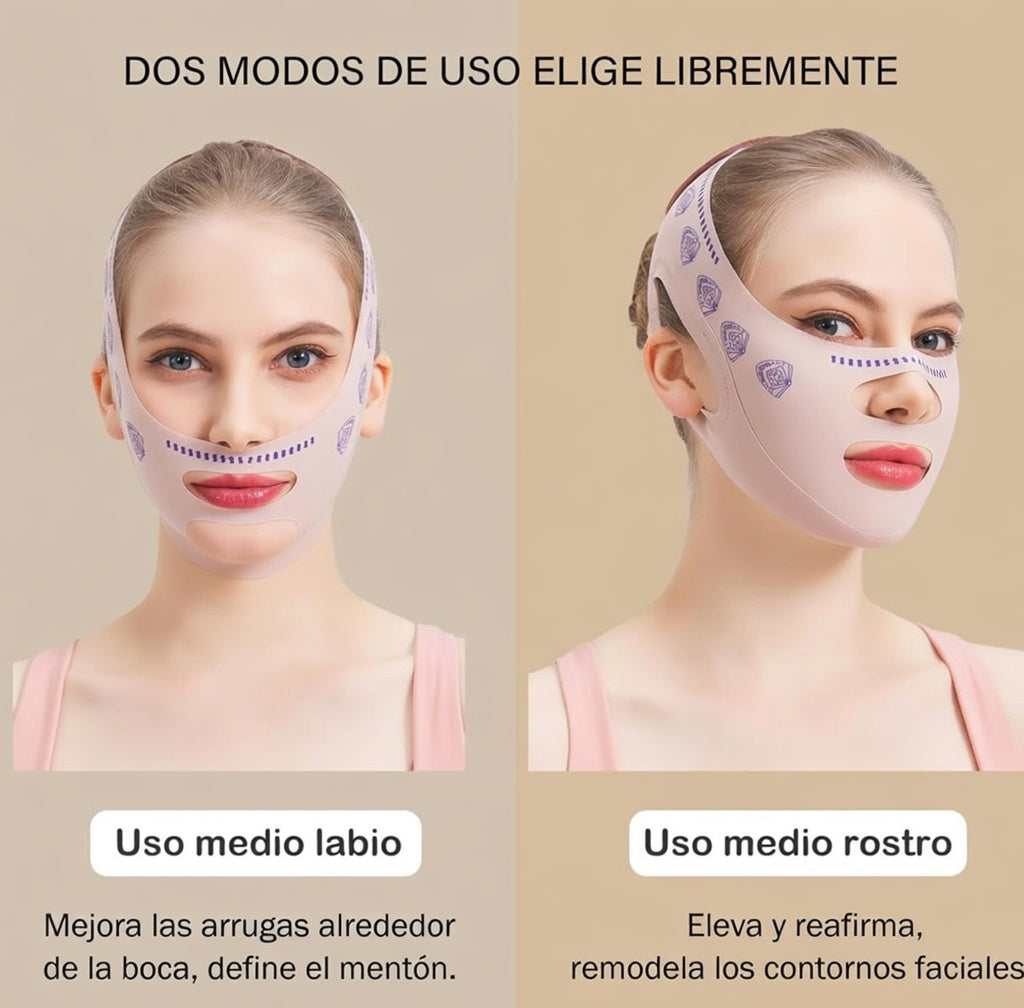 Faja Mascara Banda V line Coreana para Papada