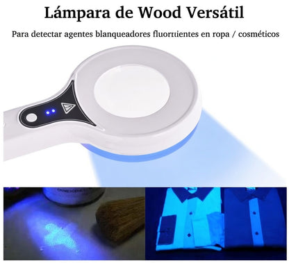Lampara Luz de Wood Portable a Bateria Recargable