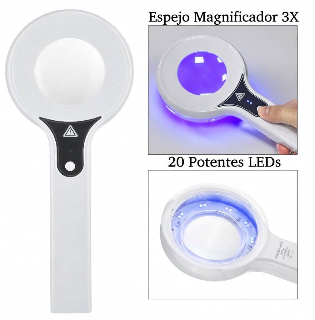 Lampara Luz de Wood Portable a Bateria Recargable