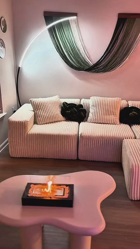 Lámpara LED de pie de arco para sala de estar con control remoto,  moderna regulable con control remoto