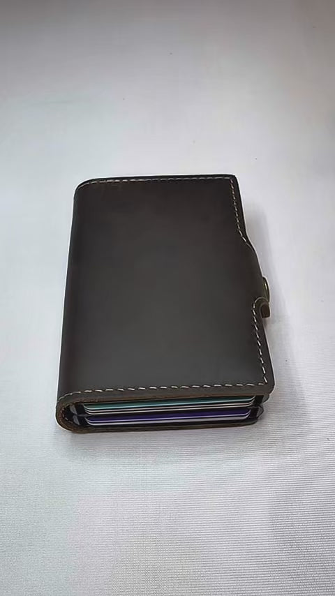 Billetera Tarjetero Doble CUERO Antirrobo Bloqueo RFID