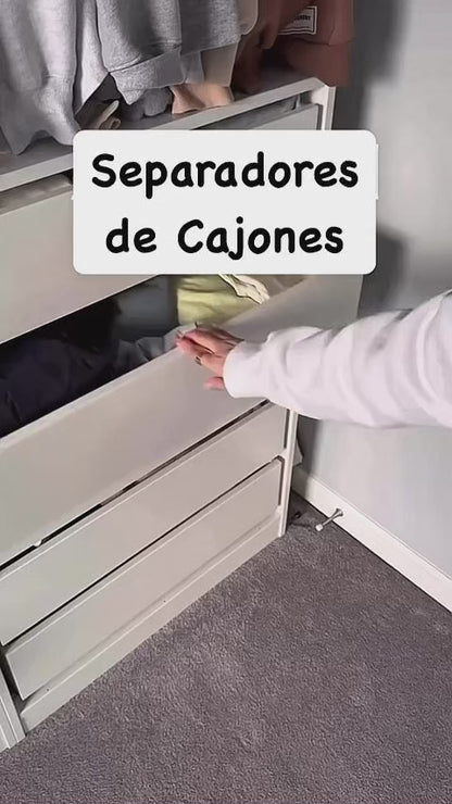 Separadores Divisores de Cajones Ajustables Set de 4