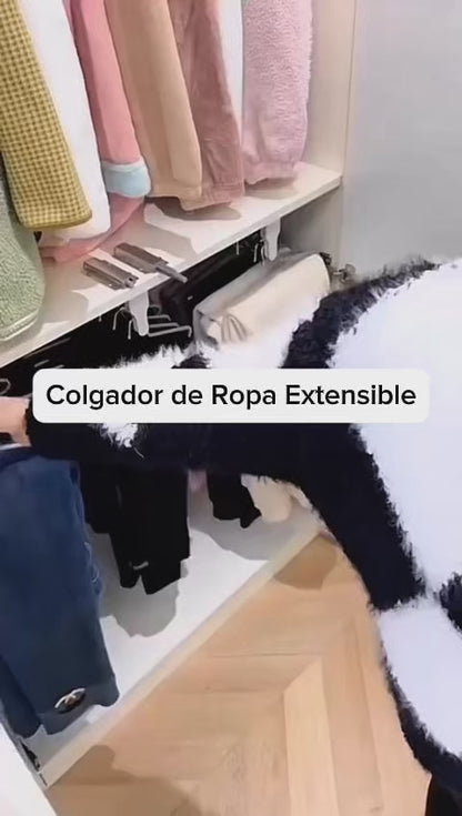 Perchero Colgador de Ropa Extensible para Ropero