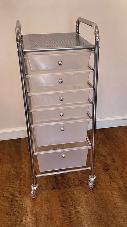 Carrito Organizador De 6 Cajones Niveles De Acero Inoxidable