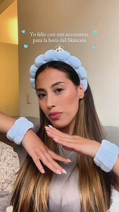 Vincha Burbuja + muñequeras Set de 6 Piezas